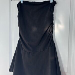 Aerie Classic Black Strapless Dress